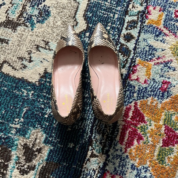 Kate Spade Melanie Snake Skin Kitten Heel - Picture 4 of 4